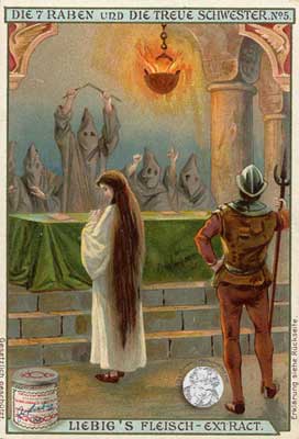 Liebig- Serie Nr. 574 Die sieben Raben und die treue Schwester von 1903