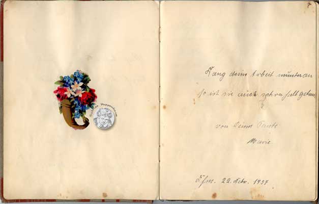 antikes Poesielalbum von 1936 - 1942