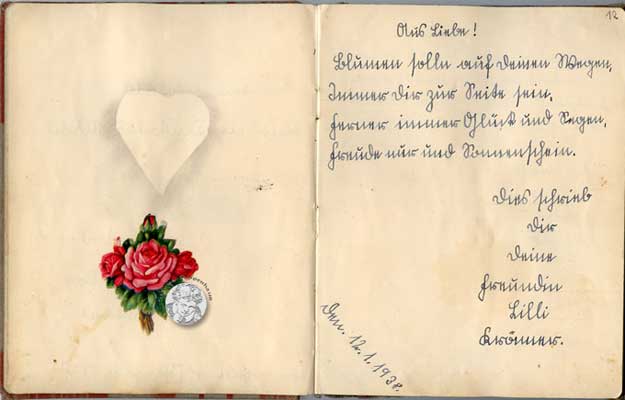 antikes Poesielalbum von 1936 - 1942