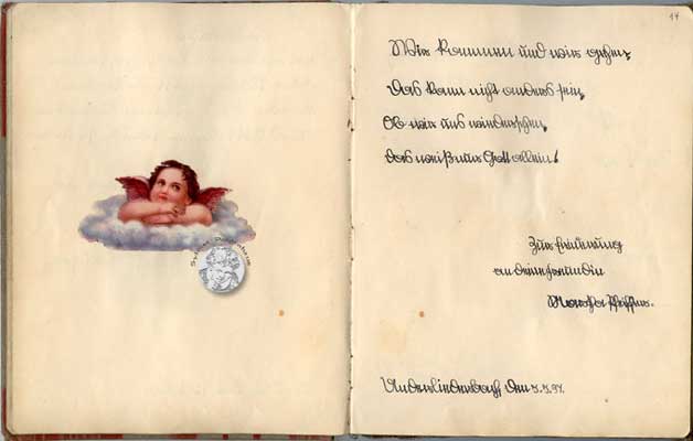antikes Poesielalbum von 1936 - 1942