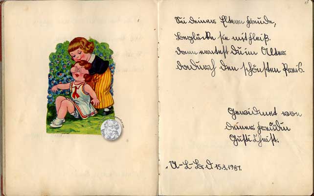 antikes Poesielalbum von 1936 - 1942