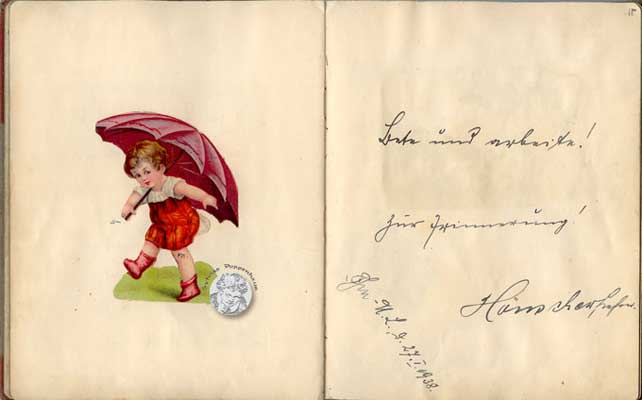 antikes Poesielalbum von 1936 - 1942