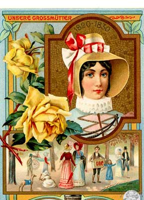 Liebig-Serie Nr. 615, Unsere Großmütter, aus meiner Sammlung