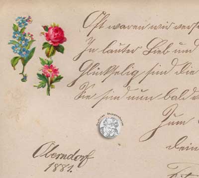 antikes Poesielalbum von 1879 - 1889