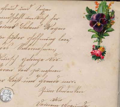 antikes Poesielalbum von 1879 - 1889