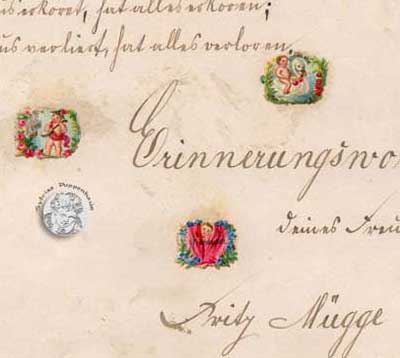 antikes Poesielalbum von 1879 - 1889