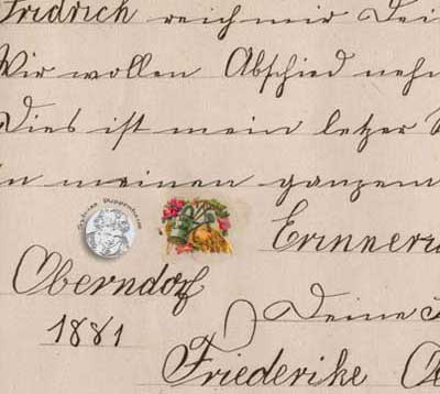 antikes Poesielalbum von 1879 - 1889