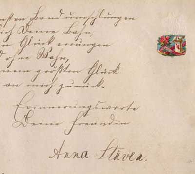 antikes Poesielalbum von 1879 - 1889