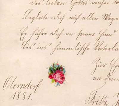 antikes Poesielalbum von 1879 - 1889