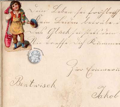 antikes Poesielalbum von 1879 - 1889