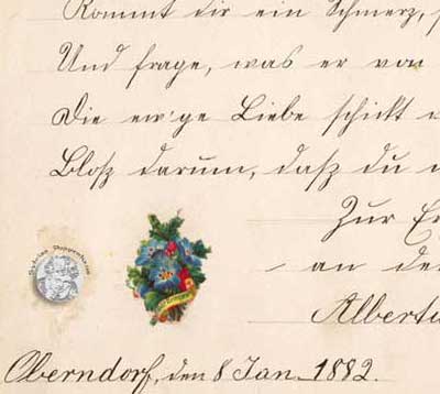 antikes Poesielalbum von 1879 - 1889