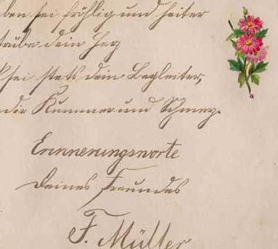 antikes Poesielalbum von 1879 - 1889