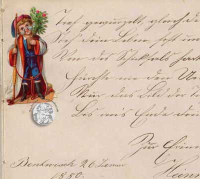 antikes Poesielalbum von 1879 - 1889