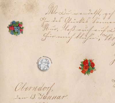 antikes Poesielalbum von 1879 - 1889