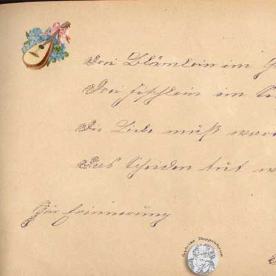 antikes Poesielalbum von 1909 - 1915