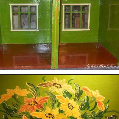 antike Puppenschule aus den 30er Jahren