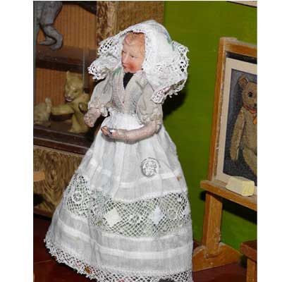 Caho Biegepuppe in Originalkleidung, 20er Jahre