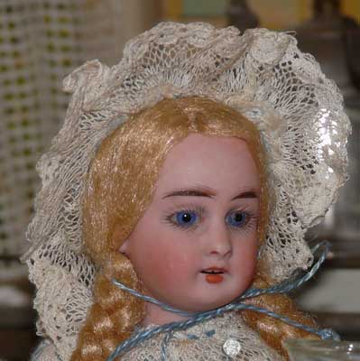 Kleine Gebrüder Kühnlenz Puppe, Markung Gbr K - 17 cm groß