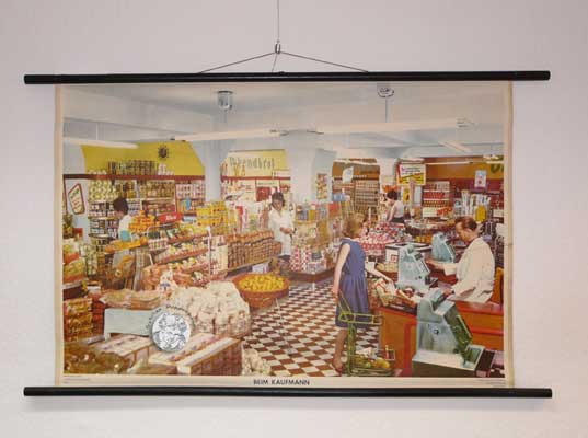 Beim Kaufmann - Rollbild für Schulen - Bild 1