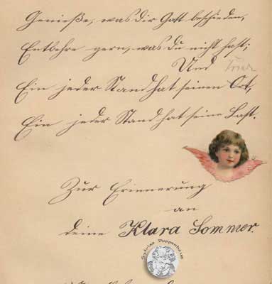 antikes Poesielalbum von 1879 - 1889