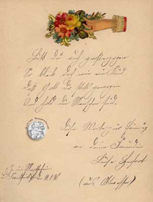 antikes Poesielalbum von 1879 - 1889