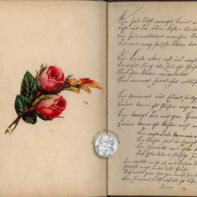 antikes Poesielalbum von 1879 - 1889