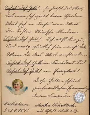 antikes Poesielalbum von 1879 - 1889