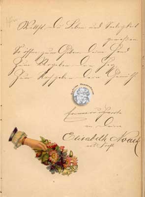 antikes Poesielalbum von 1879 - 1889