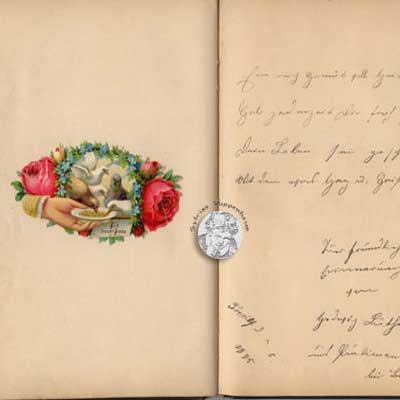 antikes Poesielalbum von 1879 - 1889