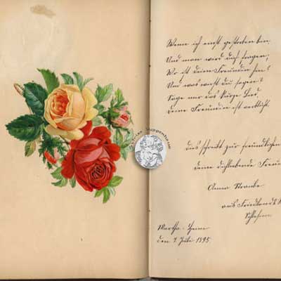 antikes Poesielalbum von 1879 - 1889