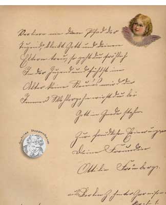 antikes Poesielalbum von 1879 - 1889