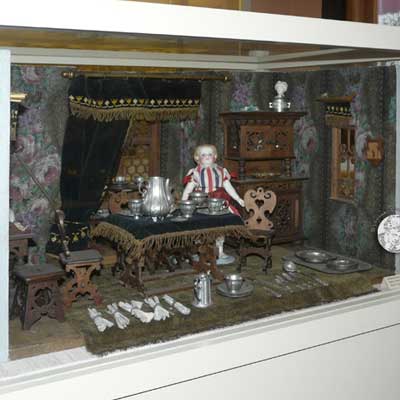 Altdeutsches Zimmer mit Erker, letztes Viertel 19. Jahrhundert