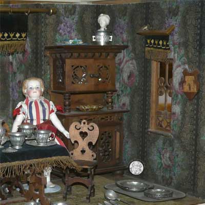 Altdeutsches Zimmer mit Erker, letztes Viertel 19. Jahrhundert