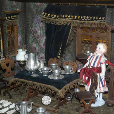 Altdeutsches Zimmer mit Erker, letztes Viertel 19. Jahrhundert