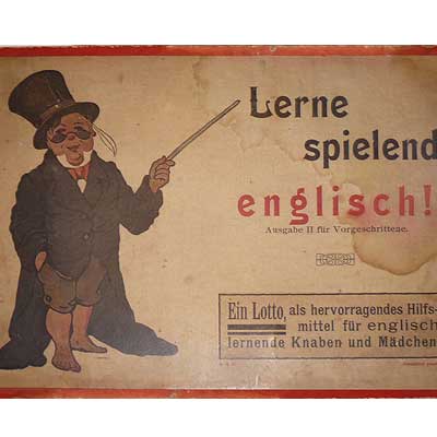 Antikes Lottospiel von um 1900