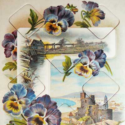 Antikes Lottospiel von um 1900