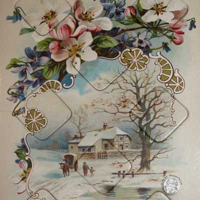 Antikes Lottospiel von um 1900