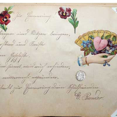 antikes Poesielalbum ab 1878