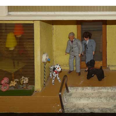 Puppenhaus der Firma Moritz Gottschalk, Marienberg/Erzgebirge, DDR, um 1957