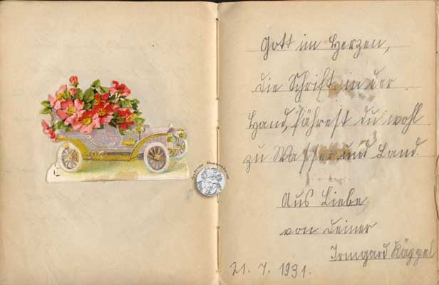antikes Poesielalbum 20er bis 40er Jahre