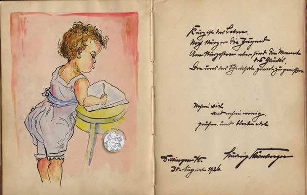 antikes Poesielalbum 20er bis 40er Jahre