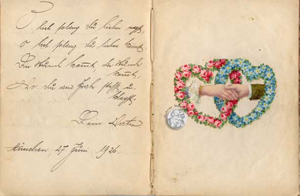 antikes Poesielalbum 20er bis 40er Jahre