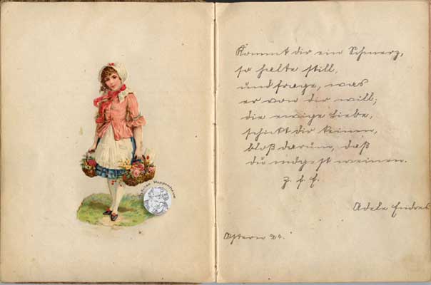 antikes Poesielalbum 20er bis 40er Jahre