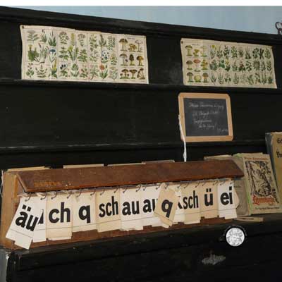 Schulstube von um 1920, Dorfschule Schloss Blankenhain