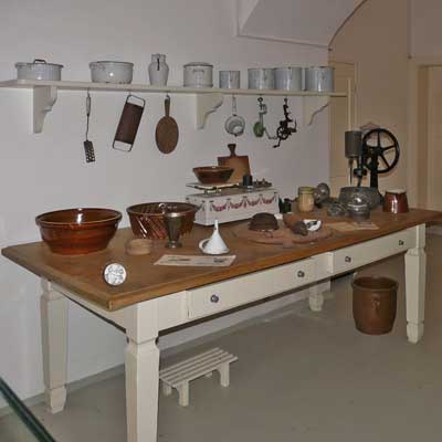 Schlossküche Mitte der 1920er Jahre, Schloss Blankenhain