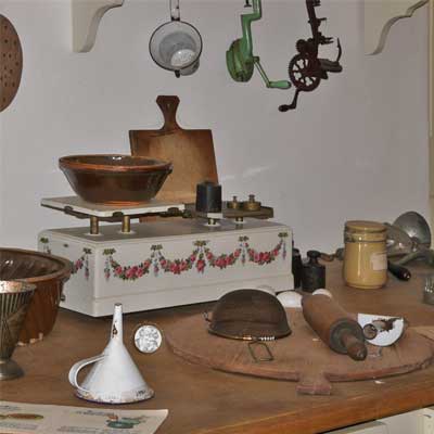 Schlossküche Mitte der 1920er Jahre, Schloss Blankenhain