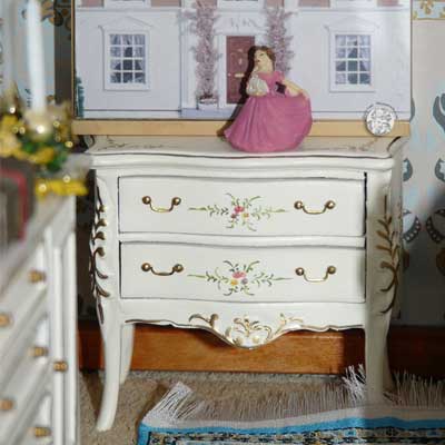 Schlafzimmer mit Kamin