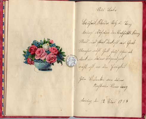 antikes Poesielalbum 30er Jahre, Seite 1