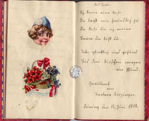 antikes Poesielalbum 30er Jahre