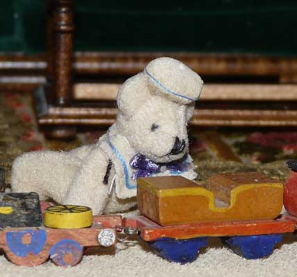 Große 1:12 Puppenstube, der Salon links